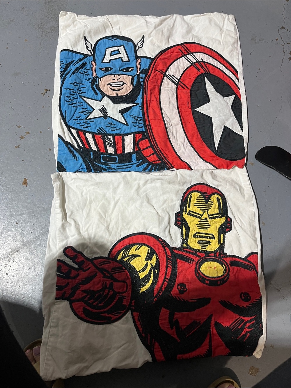 Marvel Captain America & Iron Man White Superhero Bedding Pottery Barn Kids
